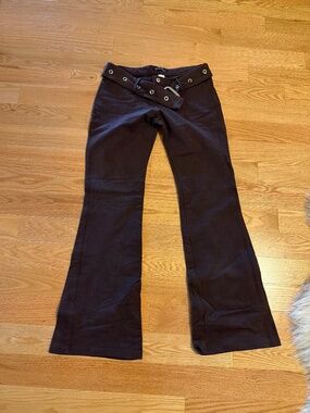 Brown Stretch Flare Y2K low rise pant - size 11 (32 inch waistband)